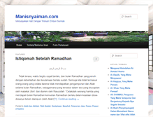 Tablet Screenshot of manisnyaiman.com